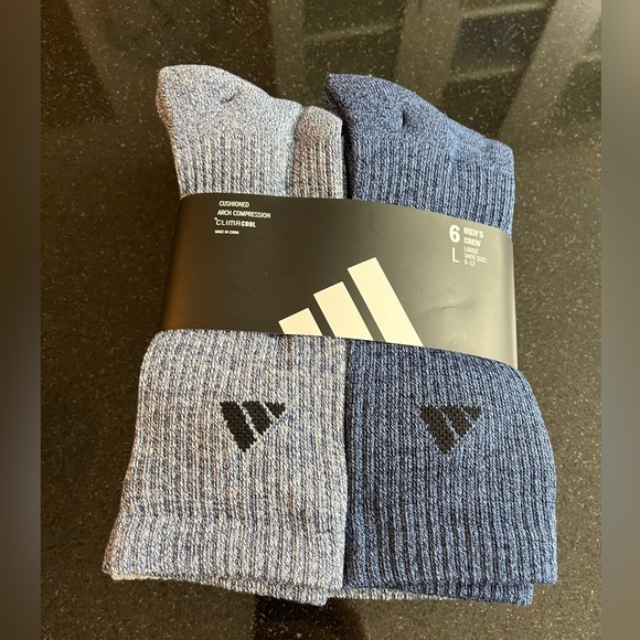 adidas Men's Athletic Socks - Navy and Light Gray 12 pairs - Picture 3 of 5